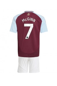 Aston Villa John McGinn #7 Babyklær Hjemme Fotballdrakt til barn 2024-25 Korte ermer (+ Korte bukser)